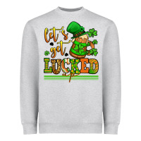 Heather Grey lets get lucked up st patricks Heavyweight Sweatshirt - LillyAllenDesigns