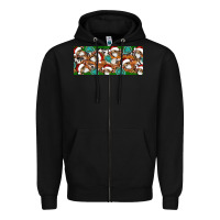 Black Santa skeleton christmas Zipper Hoodie - Artiststas