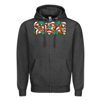 Charcoal Heather Santa skeleton christmas Zipper Hoodie - Artiststas