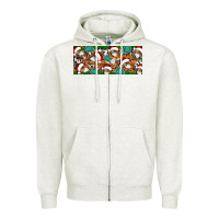 Oatmeal Heather Santa skeleton christmas Zipper Hoodie - Artiststas