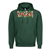 Sports Green Santa skeleton christmas Zipper Hoodie - Artiststas