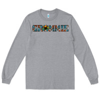 Heather Grey grammie cowhide sunflower 1 Long Sleeve Tee - Jasminsmagicworld