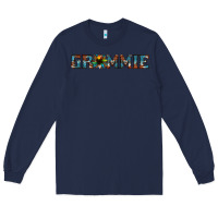Navy grammie cowhide sunflower 1 Long Sleeve Tee - Jasminsmagicworld