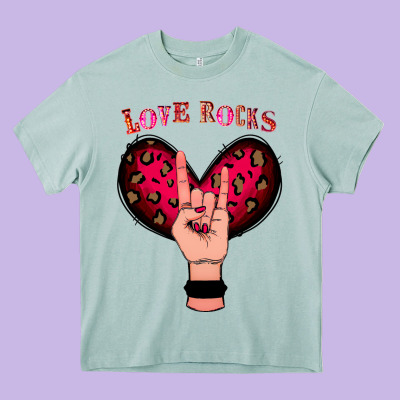 Love Rocks Heavy Core Tee Designed By Bettercallsaul