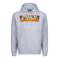 Heather Grey Nach Valentine Premium Hoodie - CowhideDigitalArt