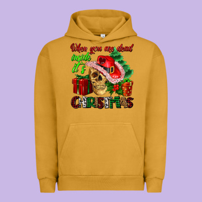 When You Are Dead Inside Its Christmas Urban Hoodie Designed By Adodesignshop