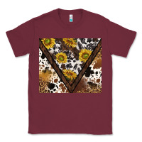 Burgundy western sunflowers and cowhide tumbler tbs Classic Tee - TumblerDesignByShophia