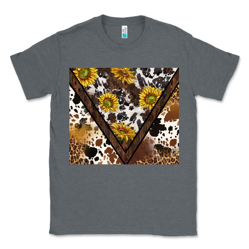 Western Sunflowers And Cowhide Tumbler Tbs Classic Tee by TumblerDesignByShophia | Teevron