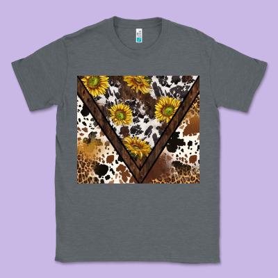 Western Sunflowers And Cowhide Tumbler Tbs Classic Tee Designed By Tumblerdesignbyshophia