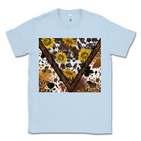 Dusty Blue western sunflowers and cowhide tumbler tbs Classic Tee - TumblerDesignByShophia