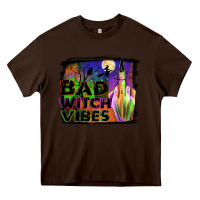 Chocolate Brown bad witch vibes Heavy Core Tee - JahusDesignShop