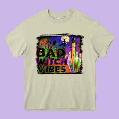 Bad Witch Vibes Heavy Core Tee Designed By Jahusdesignshop