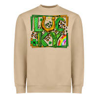 Mushroom lucky horseshoe st patricks day leopard frame Heavyweight Sweatshirt - LillyAllenDesigns