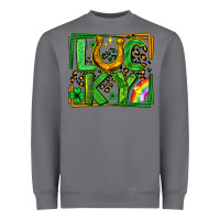 Storm lucky horseshoe st patricks day leopard frame Heavyweight Sweatshirt - LillyAllenDesigns