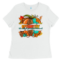 White optometry thankful grateful blessed pumpkin Ladies Tee - NancyCooperArtShop