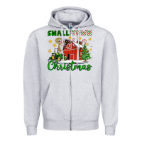 Heather Grey Small Town Christmas Zipper Hoodie - Artiststas