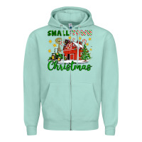 Seafoam Small Town Christmas Zipper Hoodie - Artiststas
