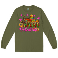 Army Green nacho valentine Long Sleeve Tee - OliviaCreatesArt