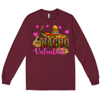 Burgundy nacho valentine Long Sleeve Tee - OliviaCreatesArt