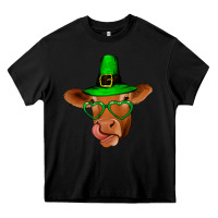 Black St Patricks Day Cow Heavy Core Tee - Bettercallsaul