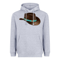 Heather Grey cowboy cap Heavyweight Hoodie - BarkalooDesign