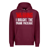 Burgundy Mens Warning I Bought The Drink Package Cruise Shirts [Men] Premium Hoodie - trangStudio