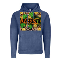 Vintage Denim St. Patricks Day lucky Vintage Hoodie - CowGirlArtShop