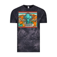 Cloud Black fall thankfull cross Vintage Tee - Jasminsmagicworld