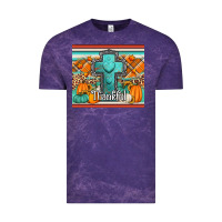 Cloud Purple fall thankfull cross Vintage Tee - Jasminsmagicworld