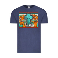 Vintage Denim fall thankfull cross Vintage Tee - Jasminsmagicworld