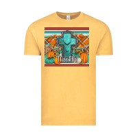 Vintage Mustard fall thankfull cross Vintage Tee - Jasminsmagicworld