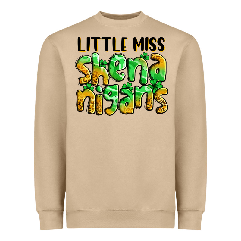 Little Miss Shenanigans St. Patrick's Heavyweight Sweatshirt by LillyAllenDesigns | Teevron