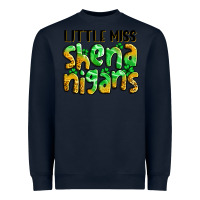 Navy little miss shenanigans St. Patrick's Heavyweight Sweatshirt - LillyAllenDesigns