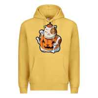 Antique Gold cute kawaii maneki neko cat halloween pumpkin costume boys Premium Hoodie - trangStudio
