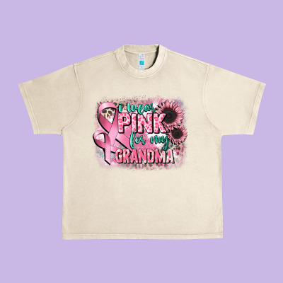 I Wear Pink For My Grandma Urban Heavy Tee Designed By Cowgirlartshop