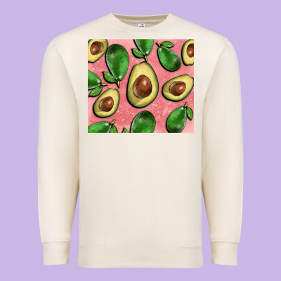 Avacado Pink Tumbler Premium Sweatshirt Designed By Barkaloodesign