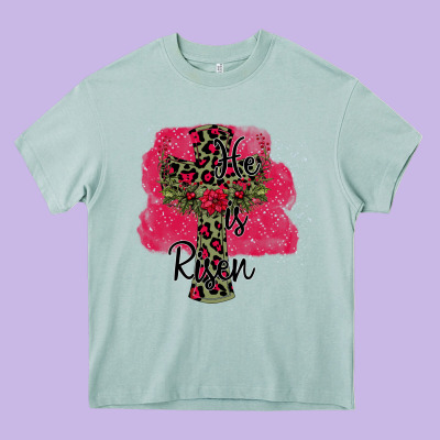 He İs Risen Easter Heavy Core Tee Designed By Bettercallsaul