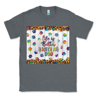 Charcoal Heather life is better with a dog tumbler tbs Classic Tee - TumblerDesignByShophia