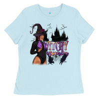 Baby Blue Witchy Woman Ladies Tee - texasbilliewilder