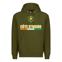 Army Green Cote d_Ivoire National Flag Ivory Coast Coat Of Arms Gift Premium Hoodie - trangStudio