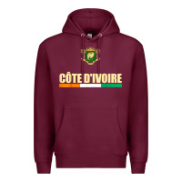Burgundy Cote d_Ivoire National Flag Ivory Coast Coat Of Arms Gift Premium Hoodie - trangStudio