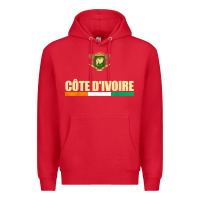 Red Cote d_Ivoire National Flag Ivory Coast Coat Of Arms Gift Premium Hoodie - trangStudio