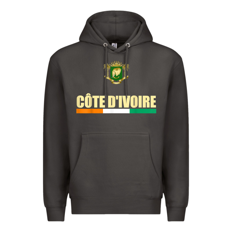 Cote D_ivoire National Flag Ivory Coast Coat Of Arms Gift Premium Hoodie by trangStudio | Teevron