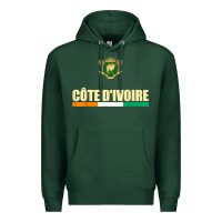 Sports Green Cote d_Ivoire National Flag Ivory Coast Coat Of Arms Gift Premium Hoodie - trangStudio