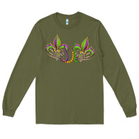 Army Green skeleton hands mardi gras Long Sleeve Tee - OliviaCreatesArt