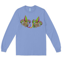 Colony Blue skeleton hands mardi gras Long Sleeve Tee - OliviaCreatesArt