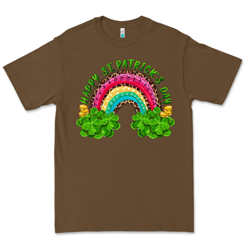 Happy St. Patrick's Day Rainbow And Shamrock Premium Tee by RanaPortraitStore | Teevron