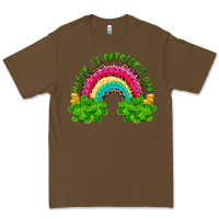 Cacao Happy St. Patrick's Day Rainbow And Shamrock Premium Tee - RanaPortraitStore