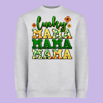Lucky Mama Mama Mama  St. Patrick's Heavyweight Sweatshirt Designed By Lillyallendesigns