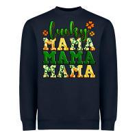 Navy lucky mama mama mama  St. Patrick's Heavyweight Sweatshirt - LillyAllenDesigns